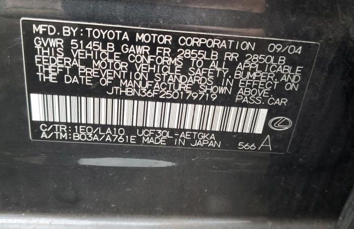 
								LEXUS LS430 2005 GRAY full									