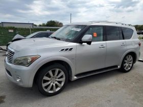INFNITI QX80 2014 WHITE SMALL DAMAGE
