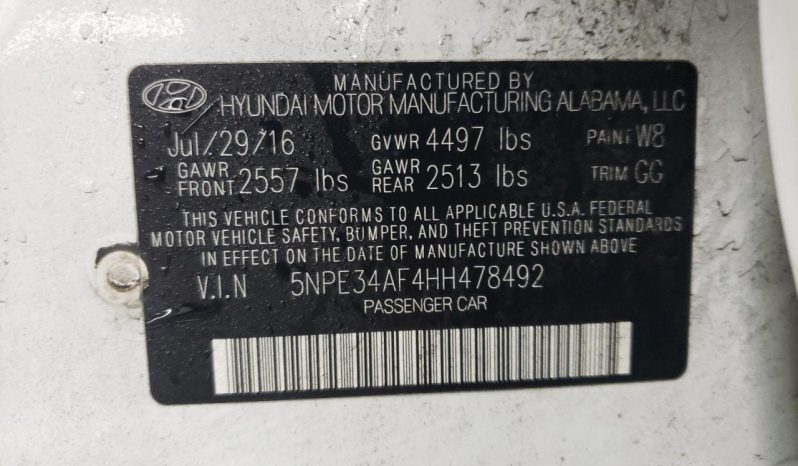 
								HYUNDAI SONATA 2017 LIMITED WHITE full									