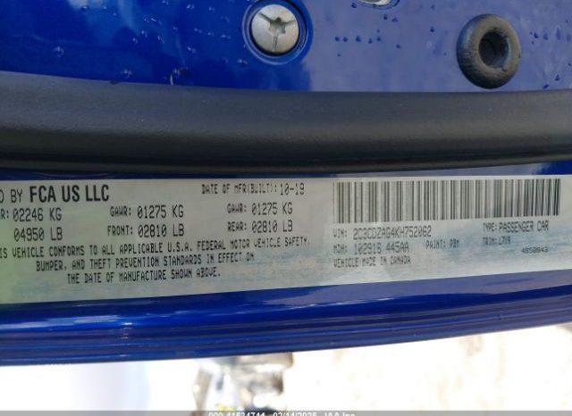
								DODGE CHALLENGER 2019 V6 BLUE full									